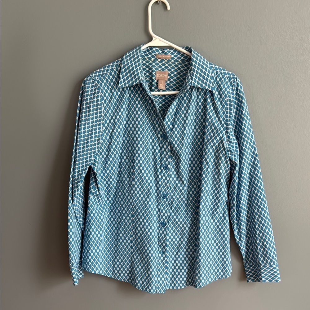 Chico's Blue Button Down Shirt